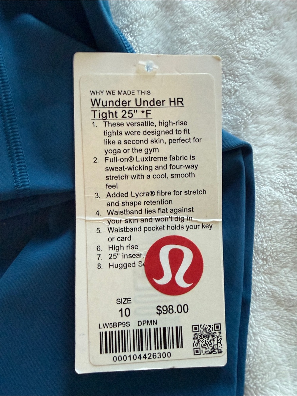 lululemon athletica Wunder Under High-Rise Leggings - Teal - Picture 4 of 4